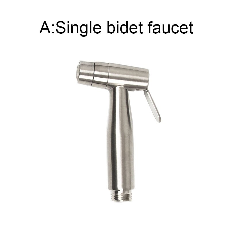 Double Function Stainless Steel Toilet Bidet Faucet Bathroom Handheld Bidet Sprayer Set Kit Tank Hook & Wall Mount: A