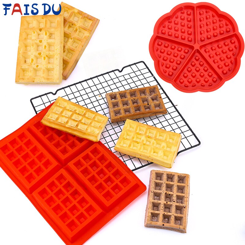 Fais Du-molde de silicona para gofres, herramientas para hornear, en forma de corazón, accesorios de cocina antiadherentes para hornear, DIY