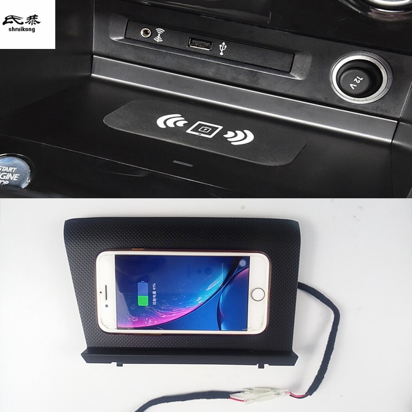 15W QI wireless charging phone charger fast charging plate panel phone holder For Volkswagen VW Tiguan 2th MK2