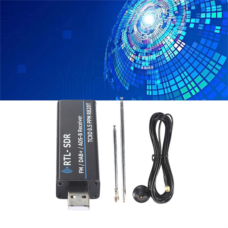 ABAC-Shortwave Radio Air Band Receiver RTL-SDR Receiver USB RTL-SDR Multi-Function Convenient