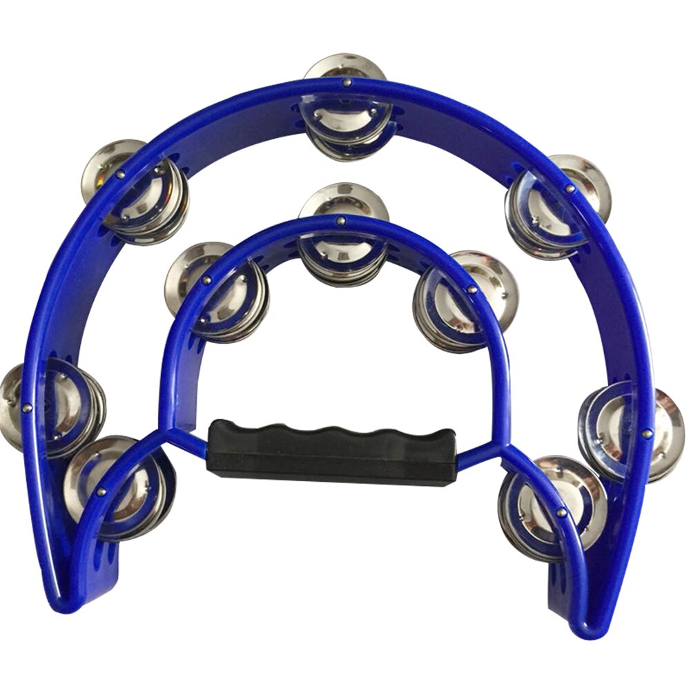 Tambourine Percussion Musical Instruments Hand Bell Double Rows Party Tambourine SEC88: Blue