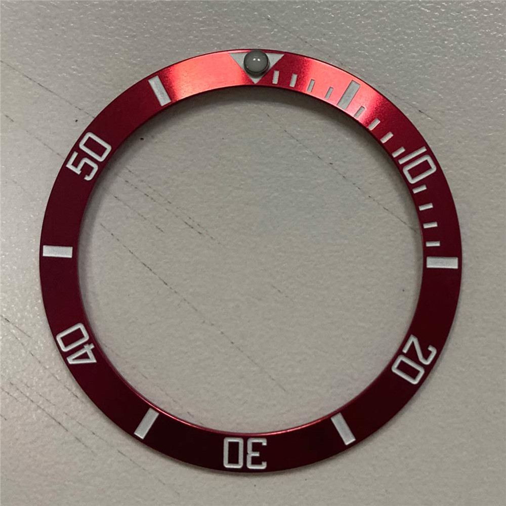 38Mm Aluminium Bezel Vervanging Horloge Bezel Voor Horloge Reparatie Deel Rood/Koffie Kleur: Red