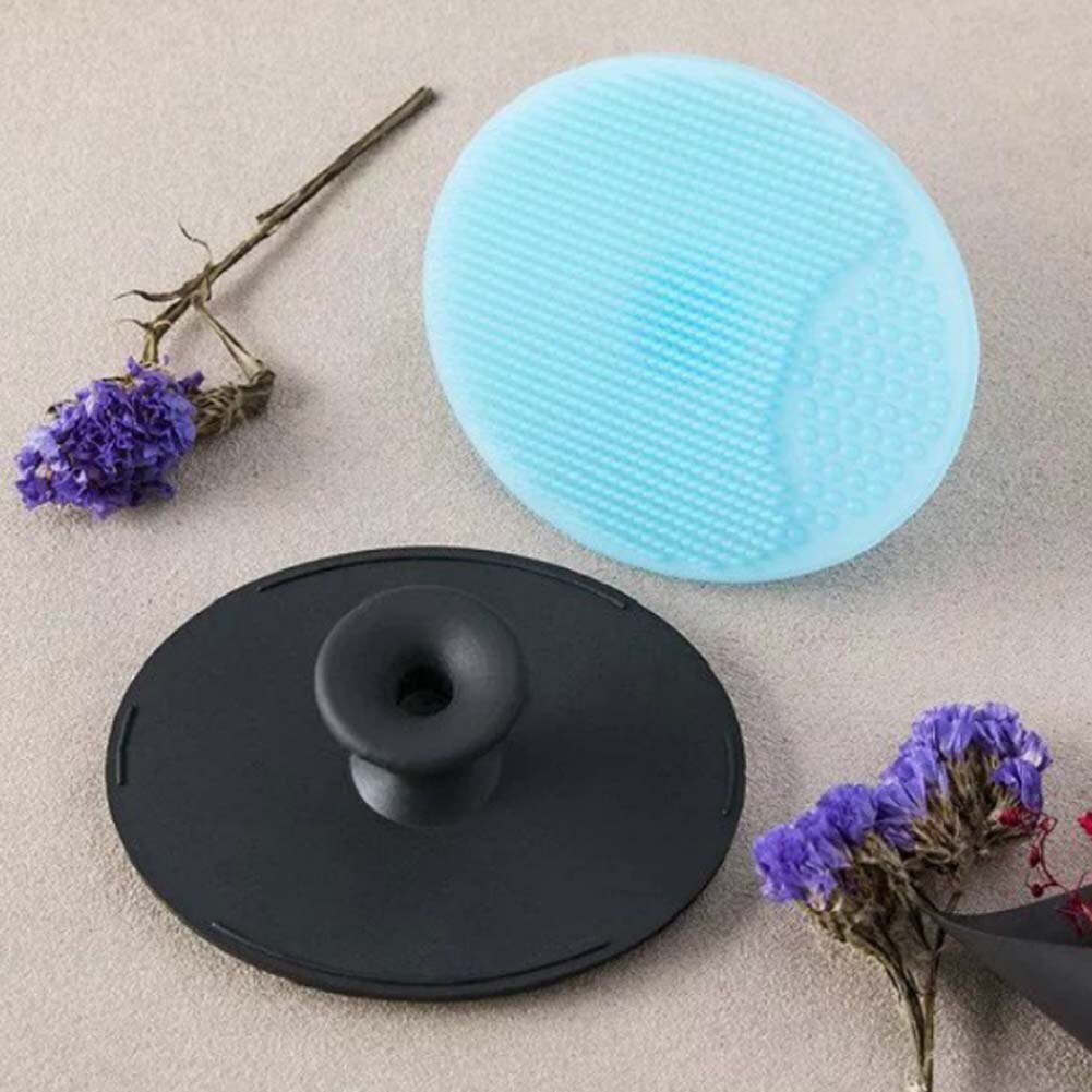 Färg slumpmässig baby ansiktsborste spädbarn baby mjuk silikon tvätt ansiktsrengöringsdyna baby hud skrubb rengöringsverktyg