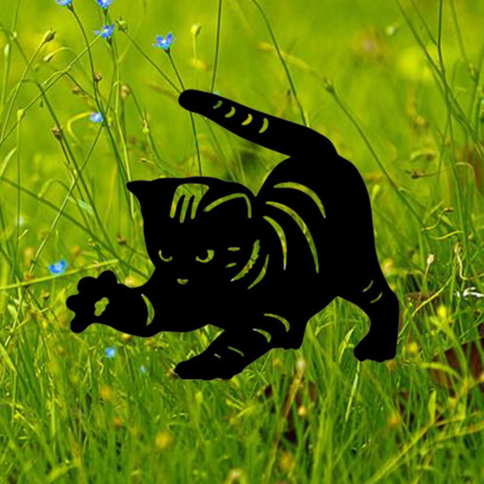 Cat Garden Acrylic Stakes Black Cat Silhouette Stake for Yards, Gardens Animal Lawn Decorations, Cat Toys for Cat Lovers: F