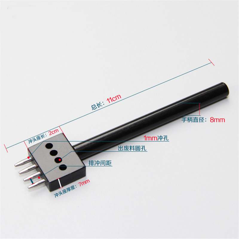 DIY narzędzia kaletnicze 5mm skórzane dziurkacze kaletnicze dziurkacz narzędzie 2 + 4 + 6 ząb narzędzia robić skórzanego dziurkowania