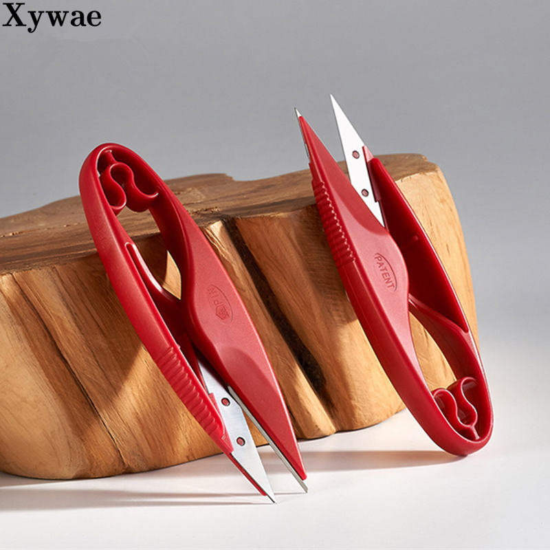 Advanced Plastic Handle Sewing Scissors Yarn Thread Scissors Embroidery Cross stitch Cutter Cutter Shape Scissor Supplies Tool