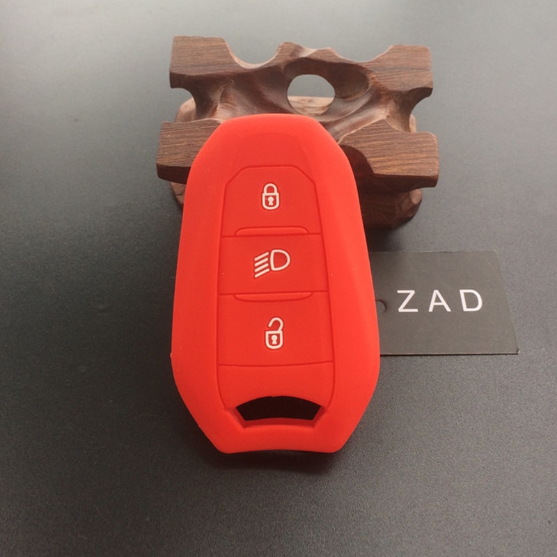 ZAD silicone rubber car key fob case cover holder shell for Peugeot 308 508 3008 4008 5008 for Citroen smart remote key