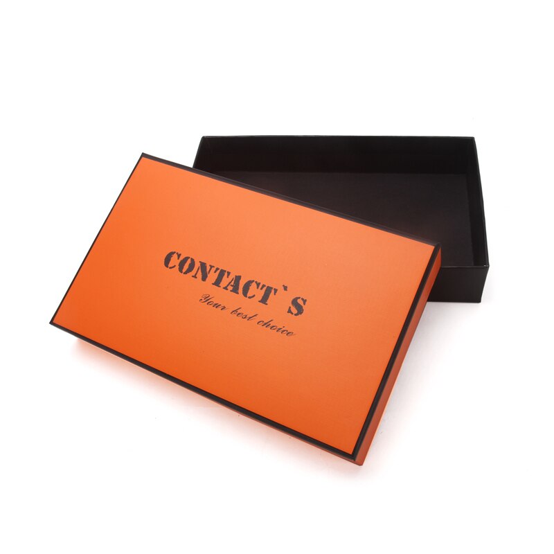 CONTACT'S Original Paper Box For Men Wallets Box Rectangle Shaped Protection Boxes Brand Package