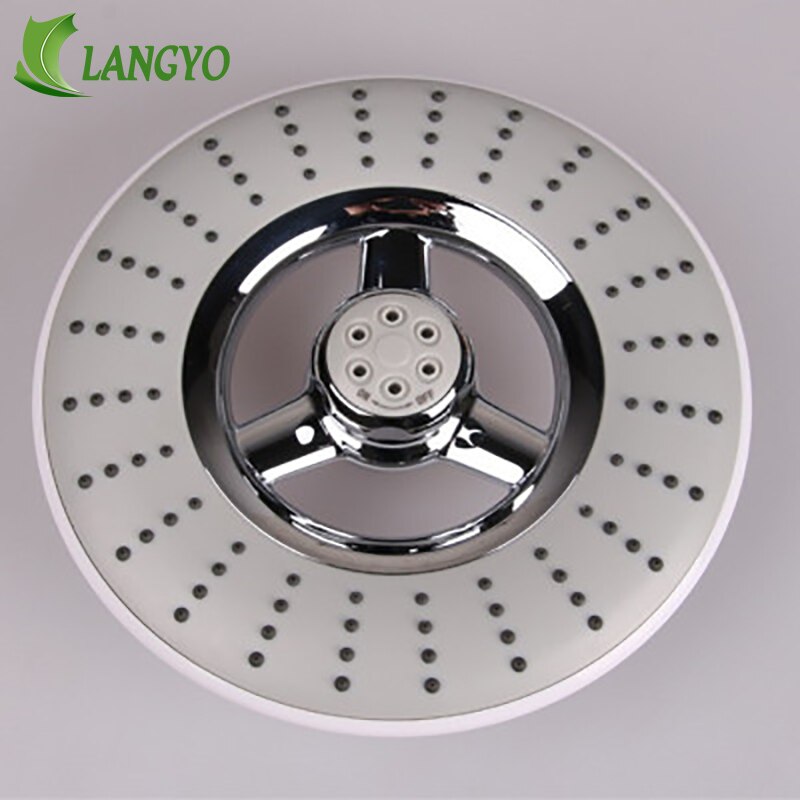 LANGYO Chrome Shower Head Bathroom ABS Plastic Shower Faucet Gray Rainfall Shower Nozzle With Shower Hand