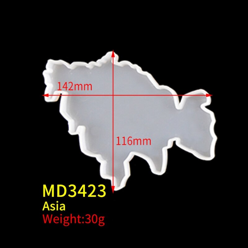 DIY siete continentes mapa posavasos moldes de resina Oceanía África Europa Asia mapa bandeja de silicona fruta taza Mat molde de resina Epoxy: 3423