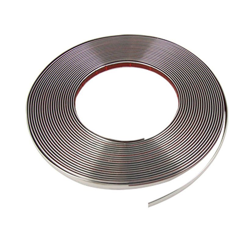 Chrome 5M voiture style décoration moulage garniture bande bande Auto protecteur autocollant 6mm 8mm 10mm 12mm 15mm 18mm 20mm 22mm 25mm