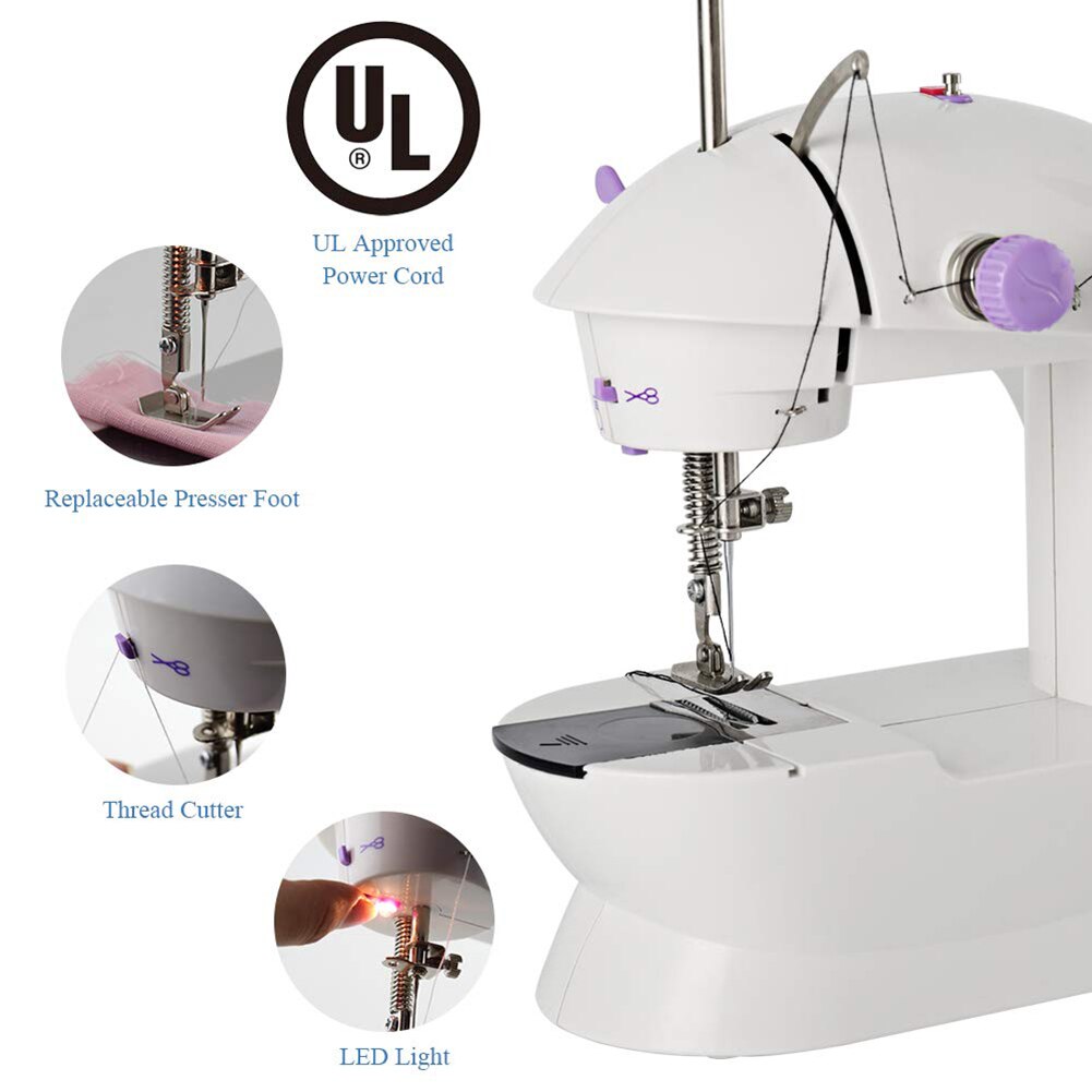 Household Portable Mini Adjustable Electric 2 Speeds Sewing Embroidery Fully automatic multifunctional small sewing machine