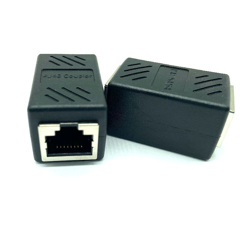 Ethernet Cable Adapter 8P8C RJ45 Lan Cable Extension Connector for Internet Connection Female to Female