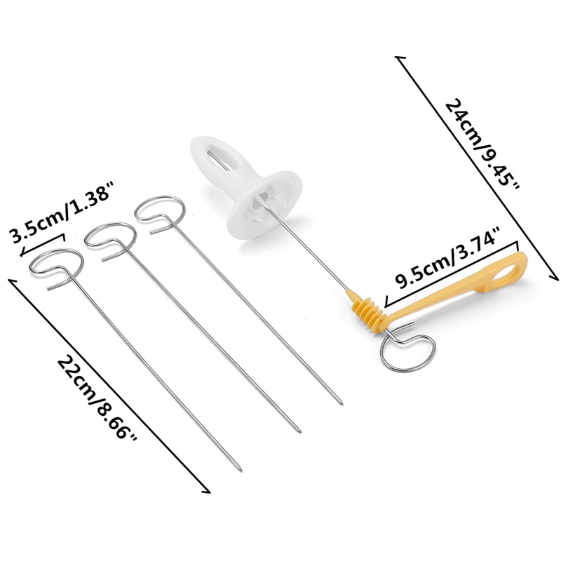 Aomily 4 stks/set Rvs Aardappel Twister Tornado Slicer Manual Cutter Spiraal Chips Keuken CookingPotato Tools Gadgets