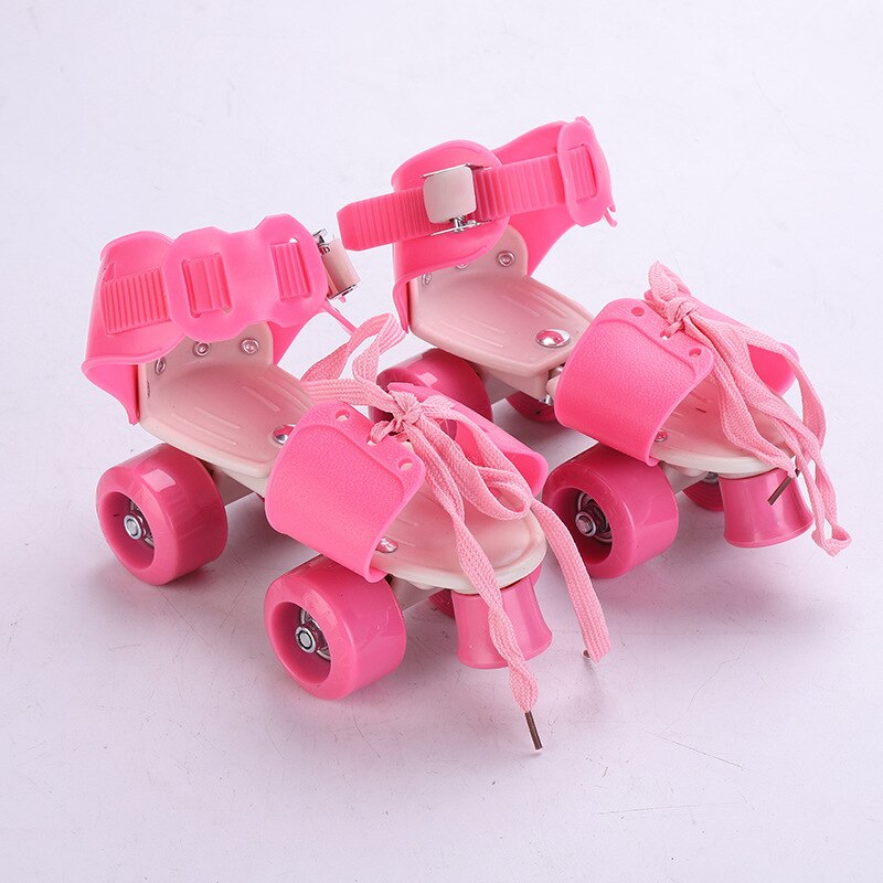 Rodillo de nivel de entrada para niños, zapatos con Botón de Apagado de seguridad, Material de resistencia, deslizantes gratis, tamaño ajustable: pink