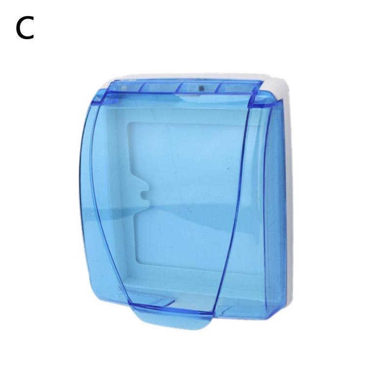 Switch Waterproof Box Socket Box Cover Box Wall Light Cap Flip Clear Panel Flip Kitchen Doorbell Cover Bathroom Cap Socket T7X2: black