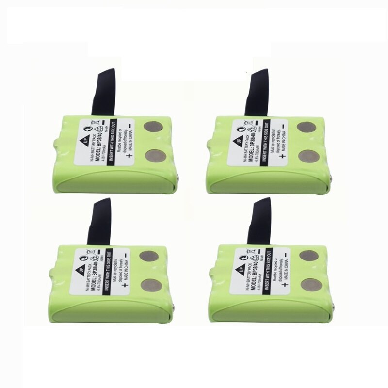4.8V 700MAH NI-MH rechargeable Battery Pack For Uniden BP-38 BP-40 BT-1013 BT-537 GMR FRS 2Way Radio battery Pack: 4Pcs