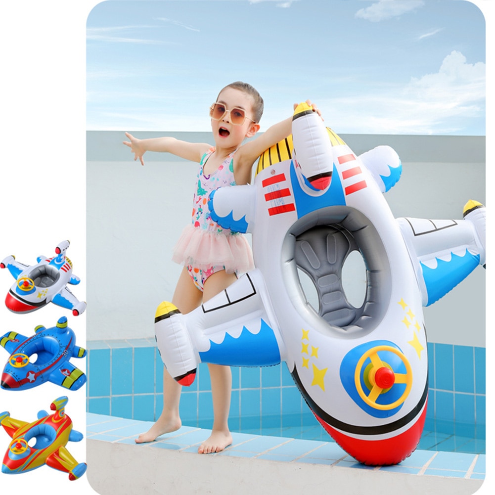 Aufblasbare Baby Schwimmen Ring Kinder Schwimmen Pool Zubehör Flugzeug Schwimmen Float Wasser Spaß Pool Spielzeug Schwimmen Ring Sitz Boot Sport