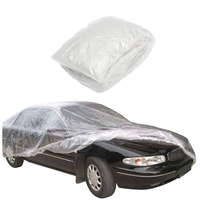 Car Cover Temporary Disposable Universal SUV Rain Dust Snow Plastic Protector