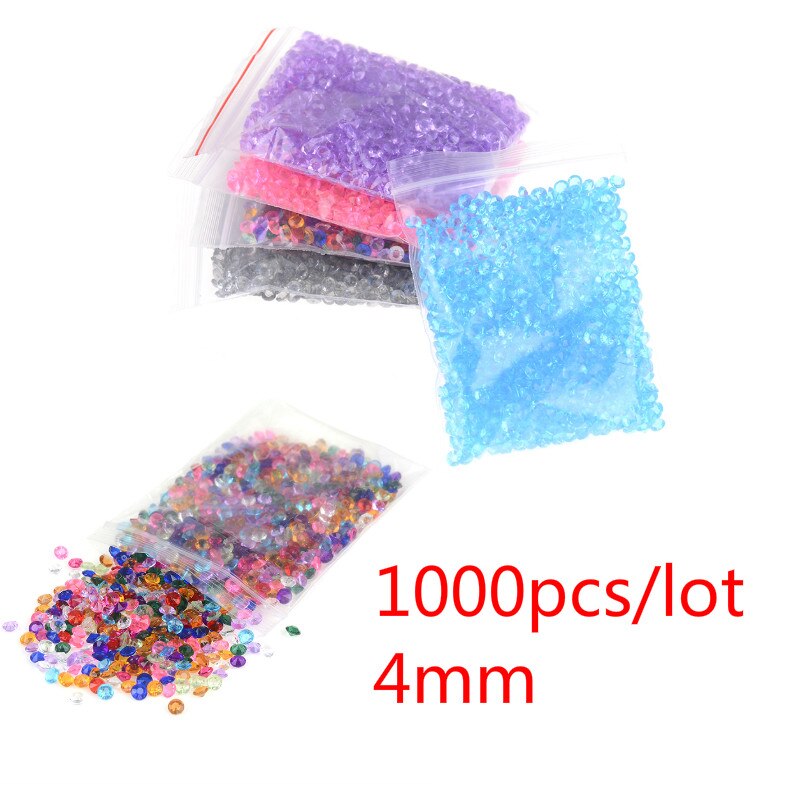 1000 Stks/zak Acryl Crystal Rhinestone Bruiloft Decoratie Diamanten Decoratieve Diy Sieraden Accessoires