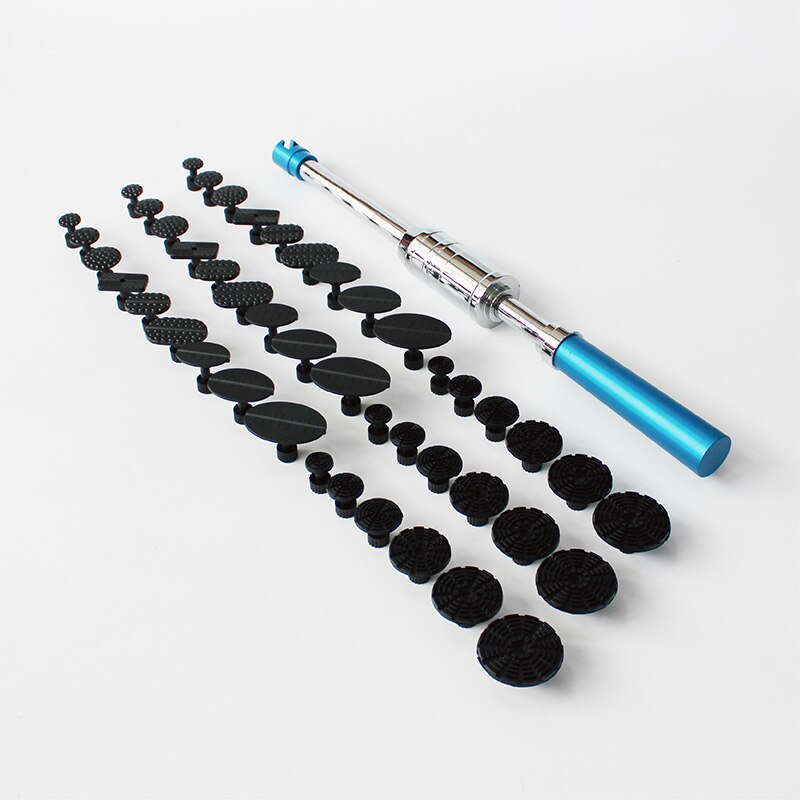 Heavy Duty 1.2KG Slide Hammer With 45pcs Glue Pulling Pads PDR Tool Dent Puller Kit