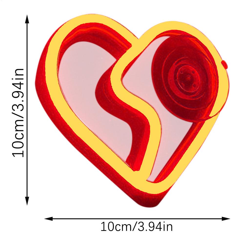 Luces decorativas para Interior de coche, luces LED, iluminación ambiental, forma de rotura del corazón, iluminación Interior para coche, luz de ambiente: Rojo