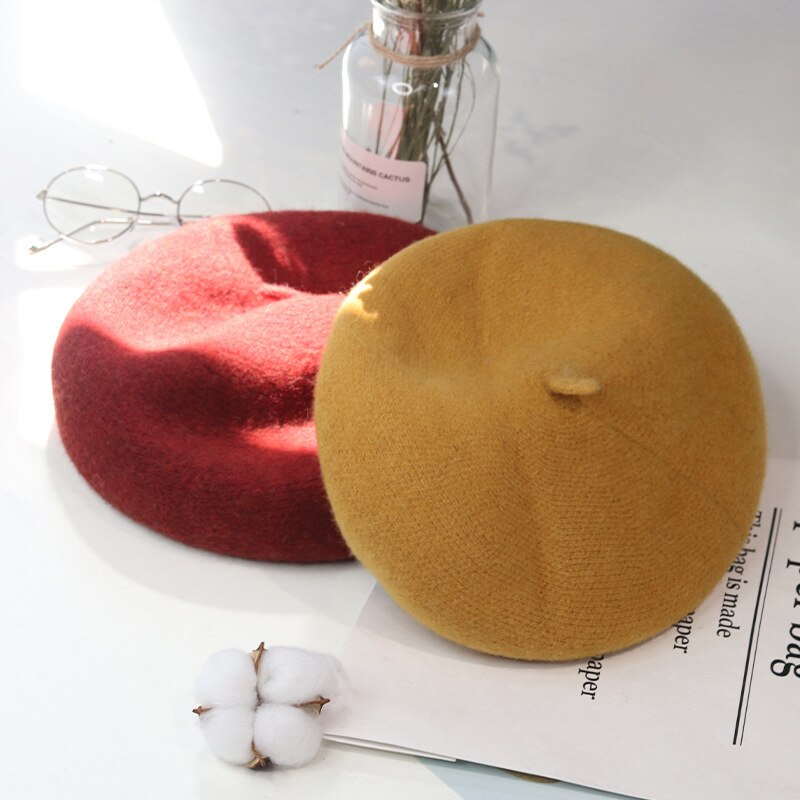 Japanse Herfst Winter Koreaanse Mode Wol Baret Vrouwen Hoed Retro Wollen Schilder Hoed Britse Art Bud Hoed Vrouwen barette Hoed