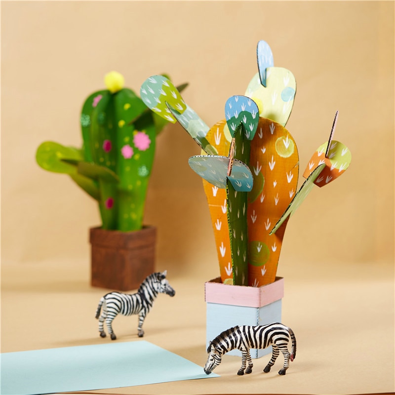 Bricolage Art et artisanat jouets pour enfants Carton papier matériel manuel belle Cactus cadre maternelle éducatif fille garçon jouets