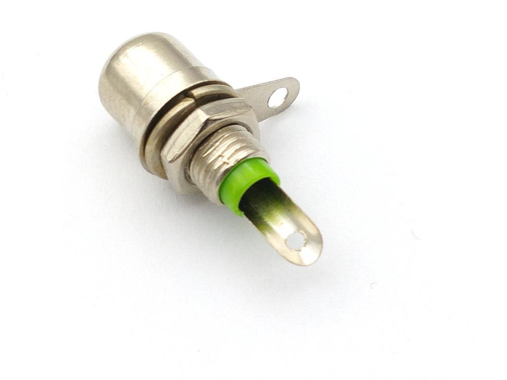 Connecteur RCA femelle, montage sur châssis, 6 pièces: green
