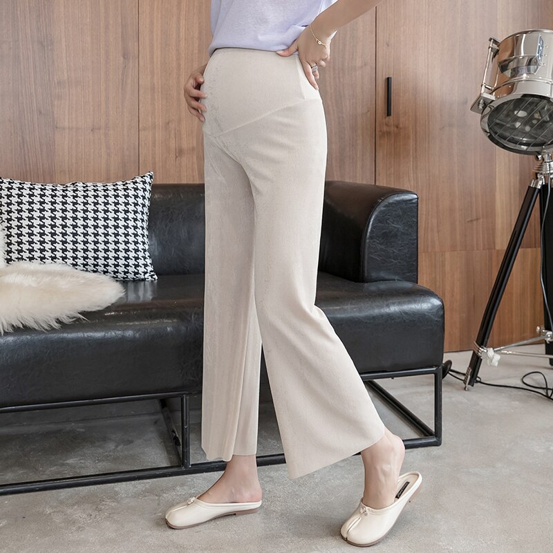 7080# Maternity Pants Summer Stylish Sweety Casual Pants Loose Comfy Belly Support Pants Elastic Waist Maternity Trousers