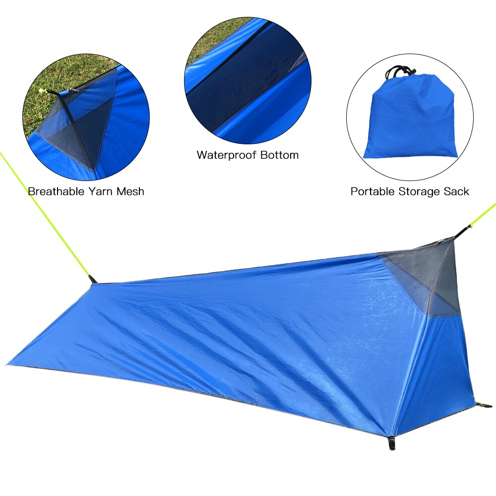 Rucksackzelt, outdoor-camping-schlafsackzelt, leichtes ein-personen-zelt mit moskitonetz