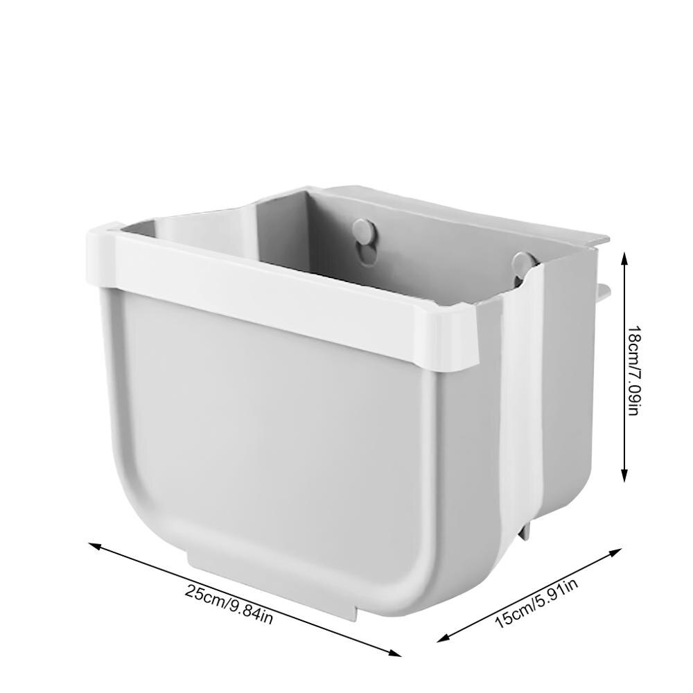 Cubo de basura plegable cubo basura colgar gratis perforar cubo de basura para cocina armario puerta cajón dormitorio residuos caja de almacenamiento