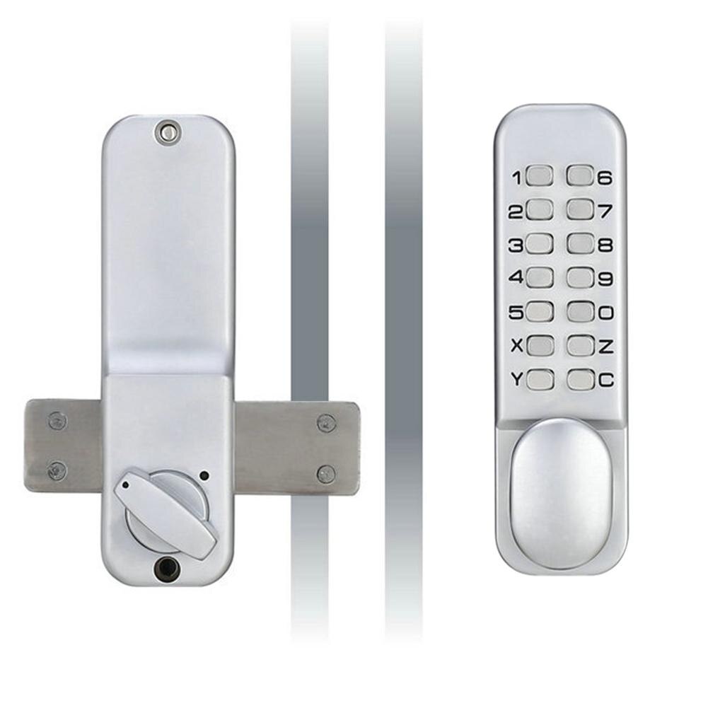 Mechanical Digital Door Lock Waterproof Intelligent Electronic Lock Push Button Keypad Keyless Code Combination Lock Set
