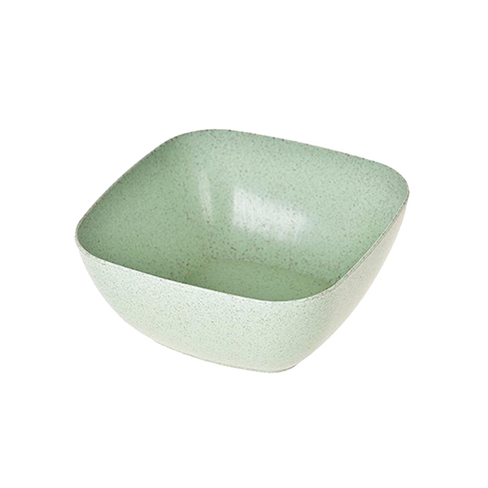 Cuenco cuadrado para ensalada, Bol de paja de trigo para sopa, respetuoso con el medio ambiente, para aperitivos, fruta seca, plato de almacenamiento: Verde