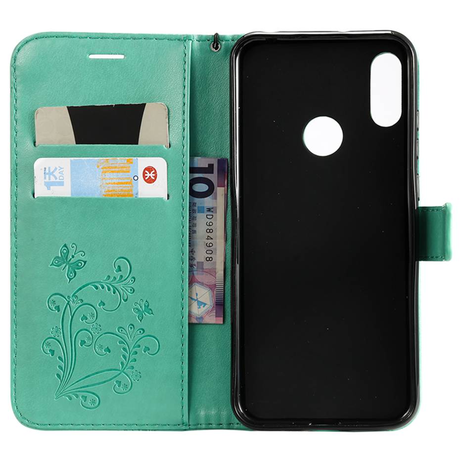 3D Vlinder Flip Case Voor Huawei Honor 8A JAT-LX1 Case Lederen Portemonnee Telefoon Case Voor Huawei Y6 Honor 8A capa Case