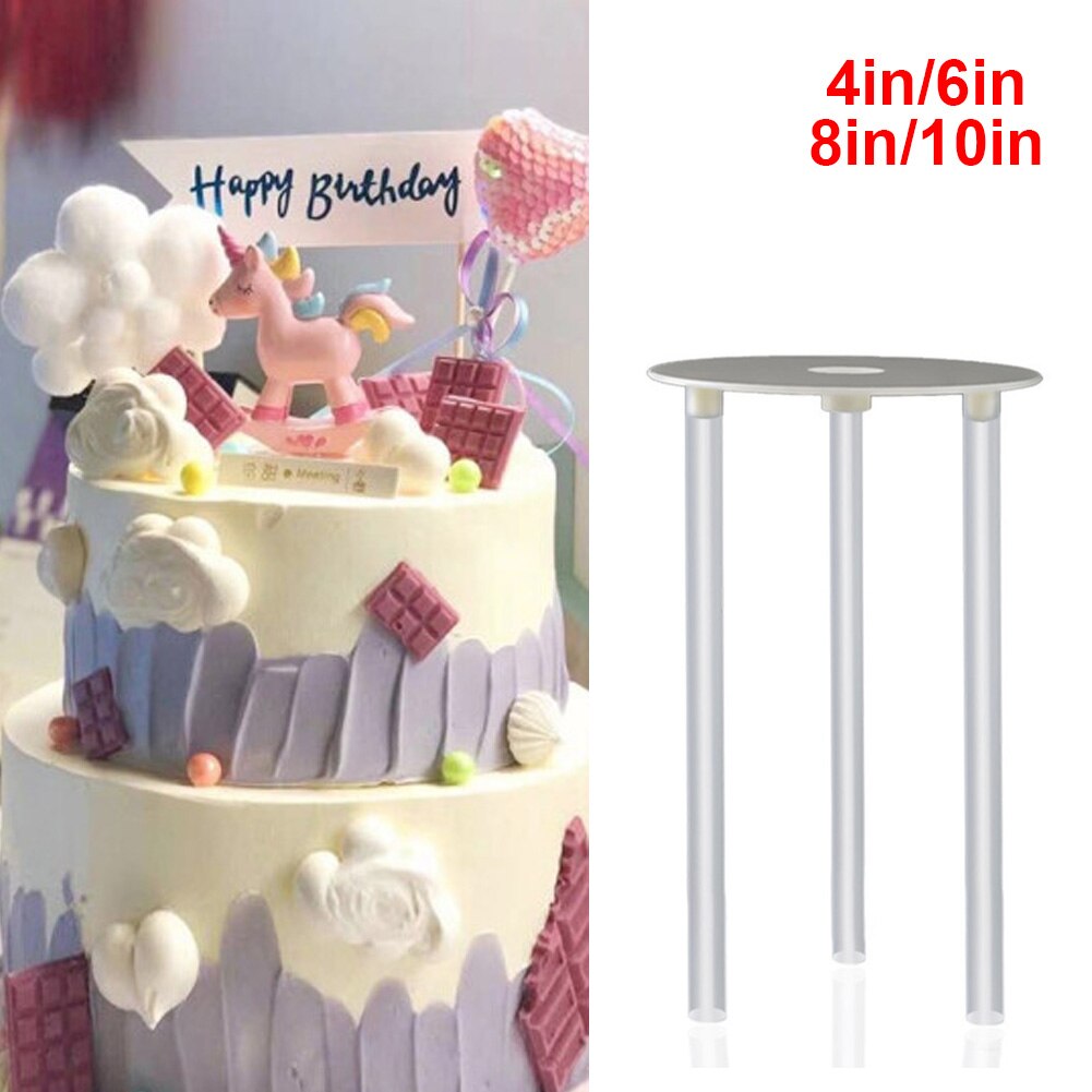 Support de gâteau à multicouches, joint de gâteau rond étagère à Dessert avec 3 supports à gâteaux en paille, Support d&#39;empilage, outils de cuisson à faire soi-même