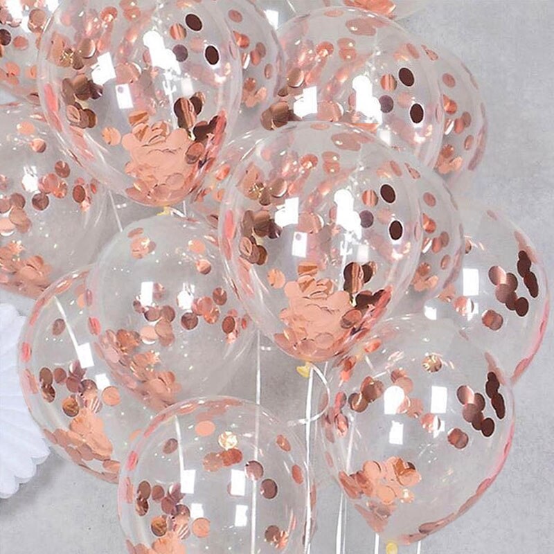10 stk klare ballonger gullstjerne folie konfetti gjennomsiktige ballonger gratulerer med dagen festdekorasjoner baby 1st første en gutt