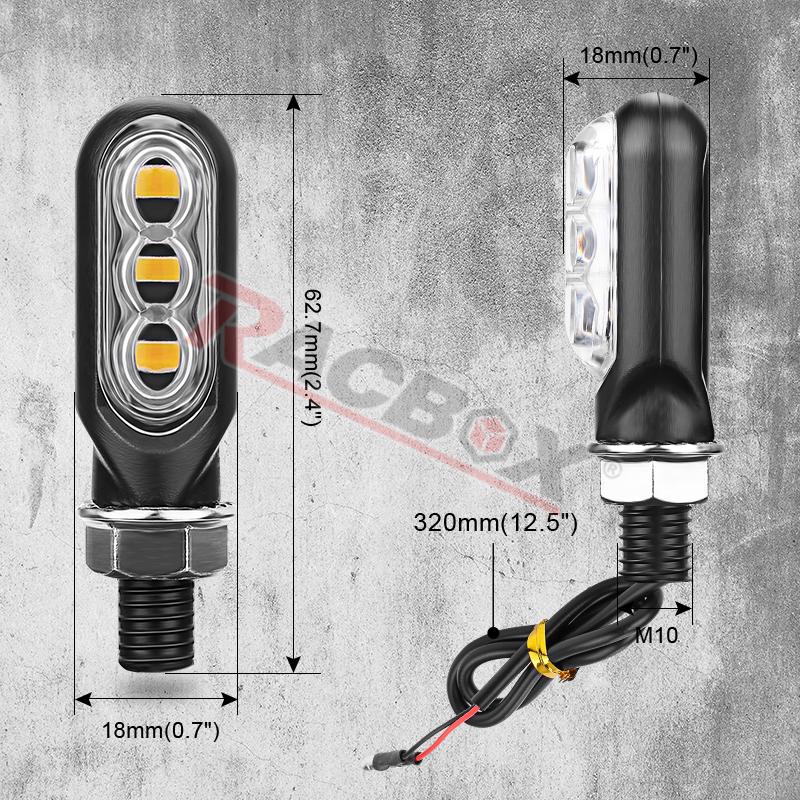Luz LED de giro que fluye, lámpara de señal direccional para motocicleta Dirt Street, bicicleta eléctrica, Scooter, doble deporte, Motor todoterreno, furgoneta