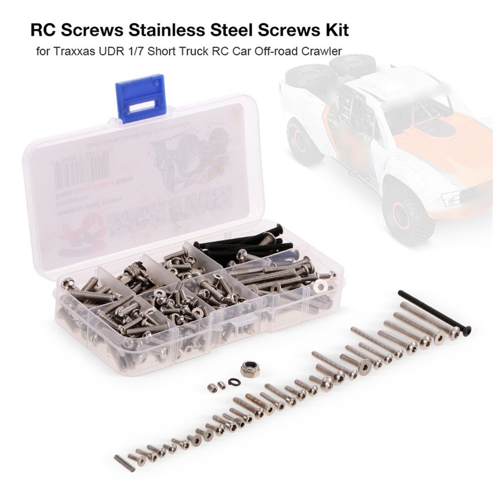 Rc Repair Tool Rvs Schroef Schroef Doos Reparatie Kit Voor Traxxas Udr 1/7 TRX-4 /1/10 Rc Auto Off-Road Crawler Rc Onderdelen