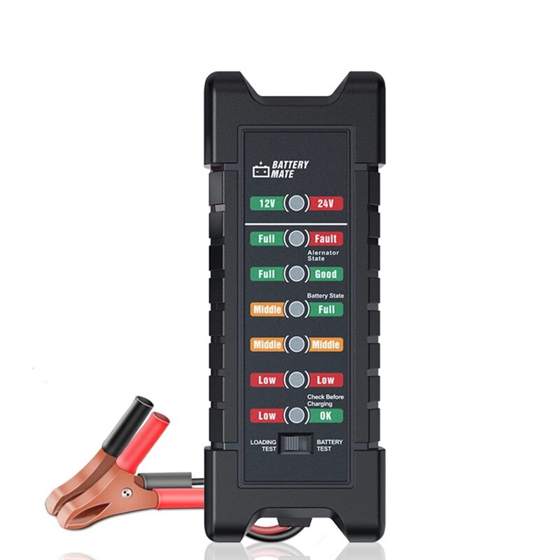 12V 24V Automobile Tester AC Power Generation 7LED Display Automatic Diagnosis Tool Repair Tool.