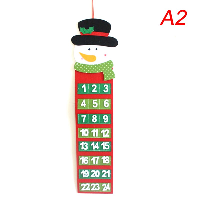 Wooden Block Days Until Christmas Countdown Calendar Xmas Festive