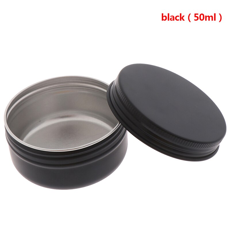 Mini caja de hojalata portátil para viaje, lata de té, embalaje de té, latas selladas, Trompeta de aluminio, té negro , pequeñas latas de té: Black