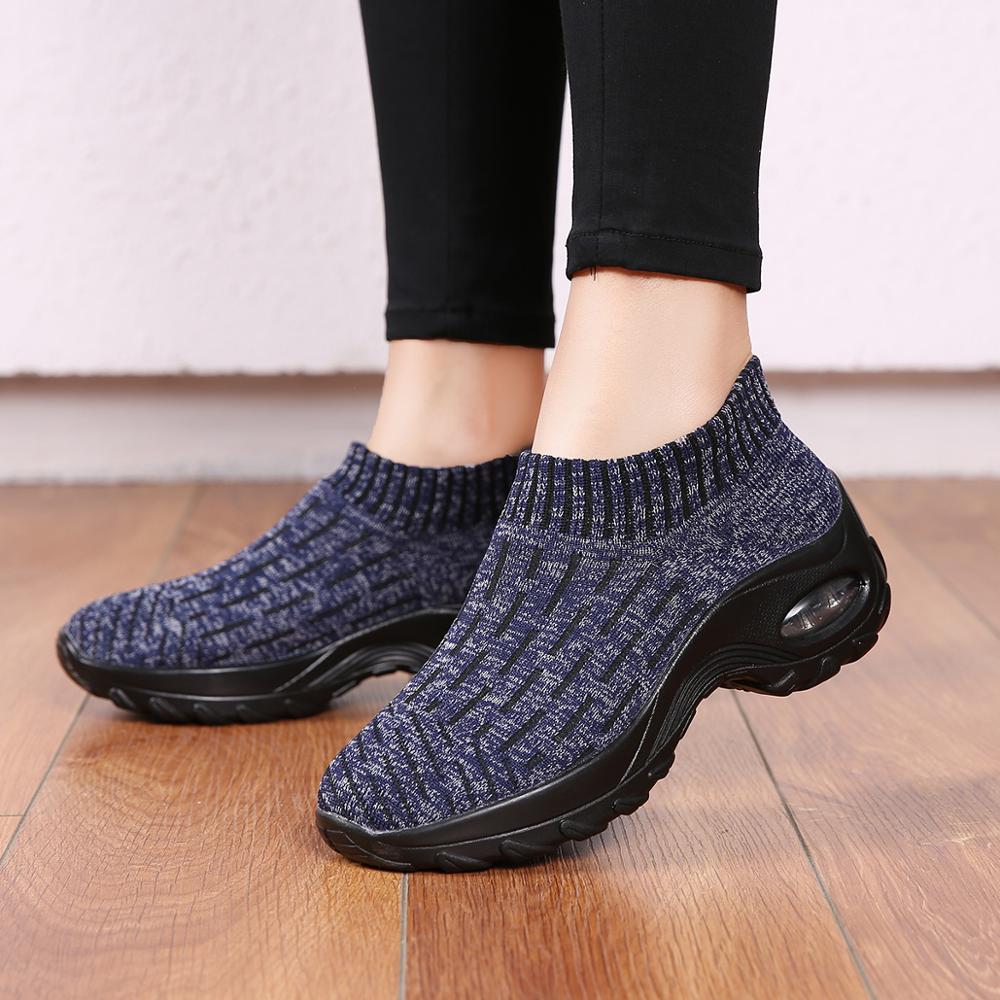 Adisputent Plattform Turnschuhe Schuhe Atmungsaktiv Fitness Schuhe Frauen Höhe Zunehmende Damen Wanderschuhe Plus Größe 36-42