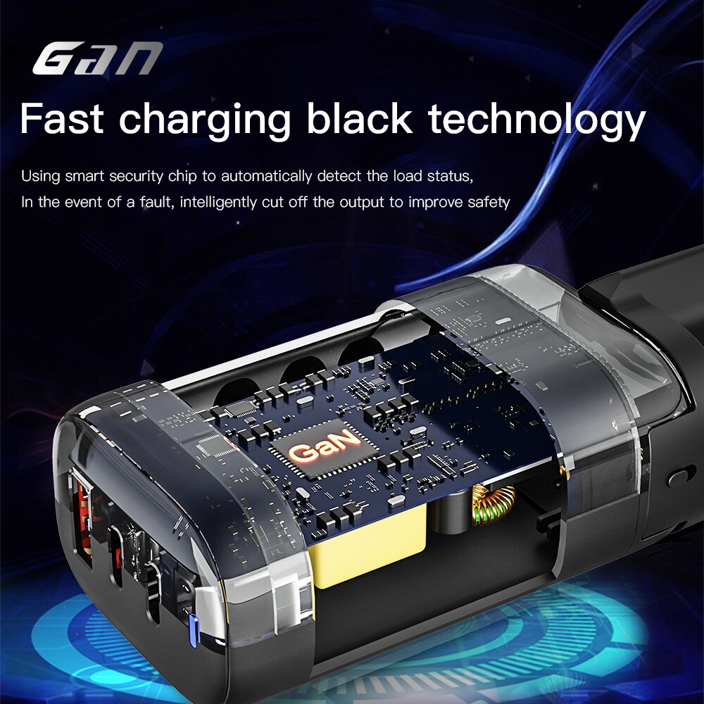 KEYSION – chargeur GaN USB type-c 65W PD Quick Charge 4.0/USB-C pour iPhone 13/12 Pro Max, iPad, Macbook Air