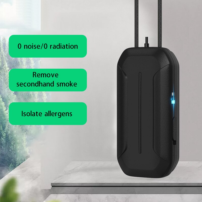 Personal Wearable Mini Portable 580MAh Battery 20 Million Negative Ion Hanging Neck Air Purifier Car Purifier