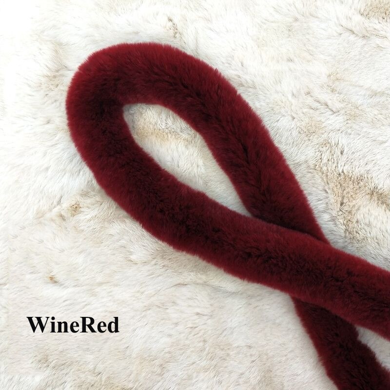 1Meter Meetee 48Mm Rex Konijnenbont Lint Kant Trim Tapes Diy Handgemaakte Kledingstuk Decor Naaien Tassen Schoenen Accessoires ambachten: WineRed