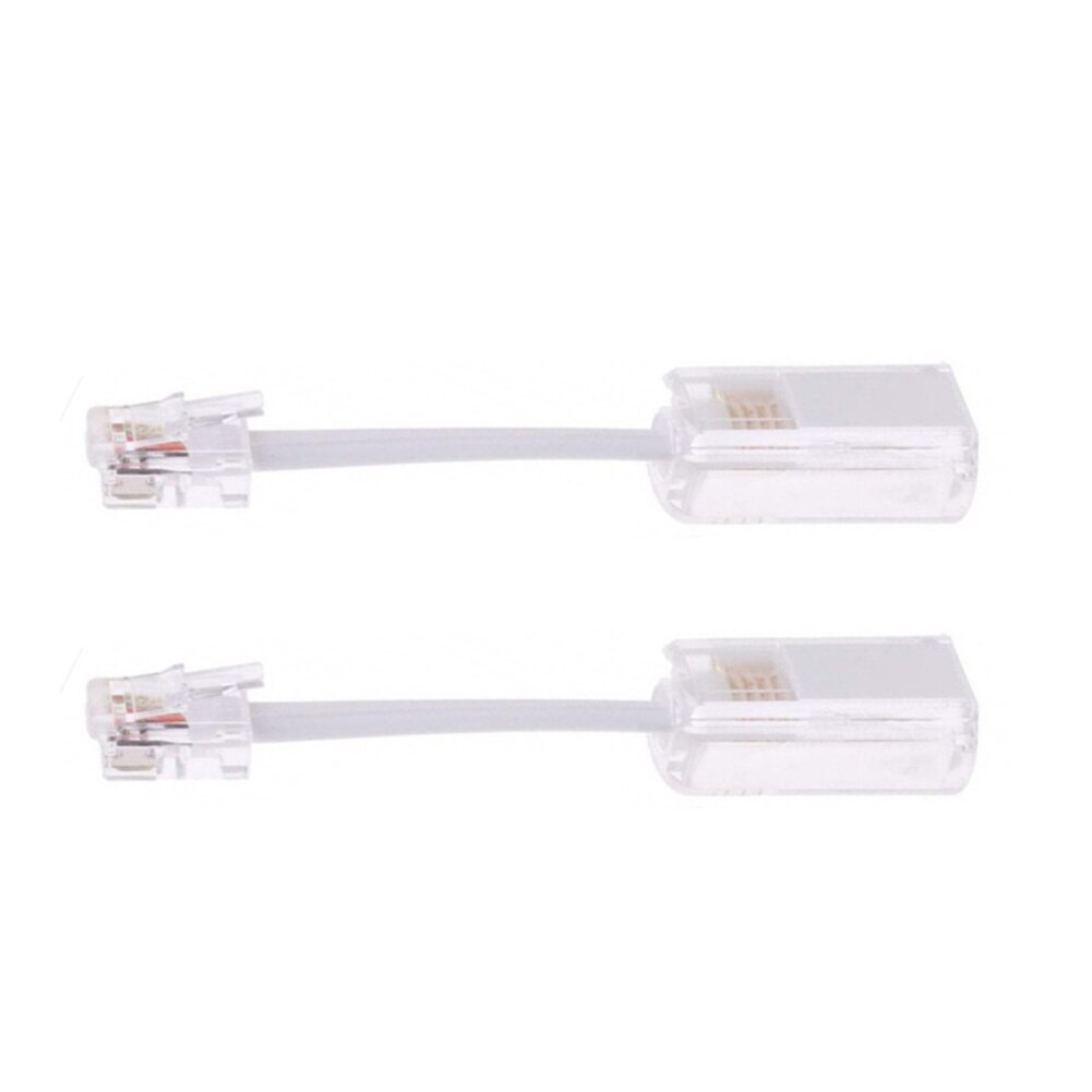 Conector giratorio de 360 grados de 2 piezas, equipo eléctrico de oficina, Cable de teléfono, mango de mano, bobina giratoria, antibobinado: White Wired