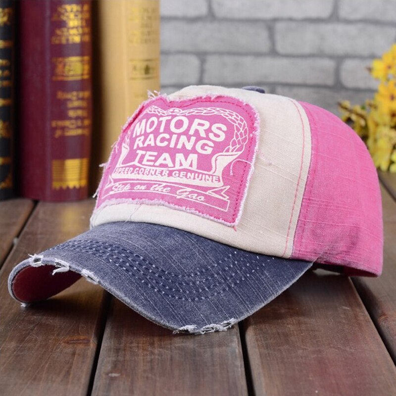 Vilde baseball cap patch brev trykte hip hop caps fire årstider tilgængelige hat udendørs sun hat snapback hatte gorras: Marineblå lyserød