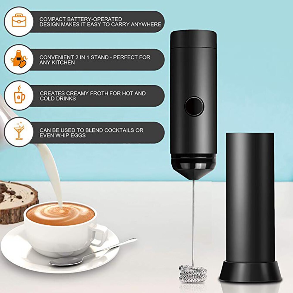 Drink Mixer Electric Blender 3 In1 Food Mixer Kitchen Smoothies Detachable Hand Blender Egg Rechargeable Handheld Food Blender