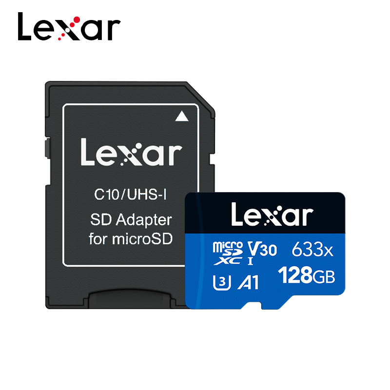 Lexar Microsd Memory Card Class 10 V30 A1 Flash Micro SD Card 32GB 64GB 128GB Original TF Card for Phone Camera Storage Cards: 128 GB